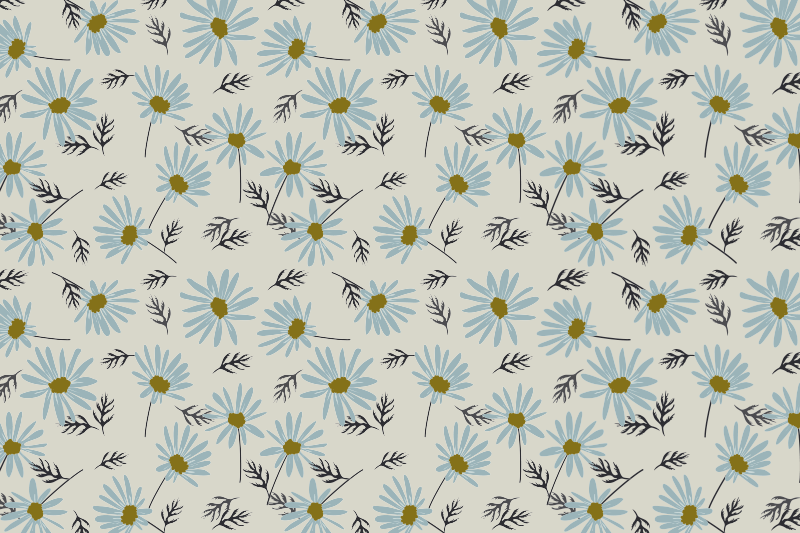 Tapete vinílico sala de estar frescor floral - TenStickers