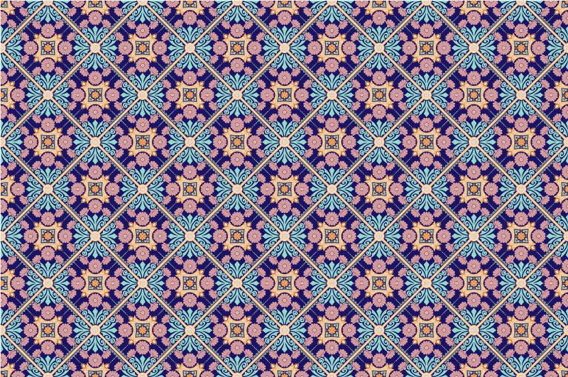 Carpete de ladrilhos estilo mediterrâneo - TenStickers