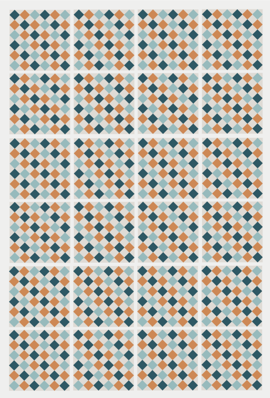 Tapete de vinil de mosaico de azulejos coloridos - TenStickers