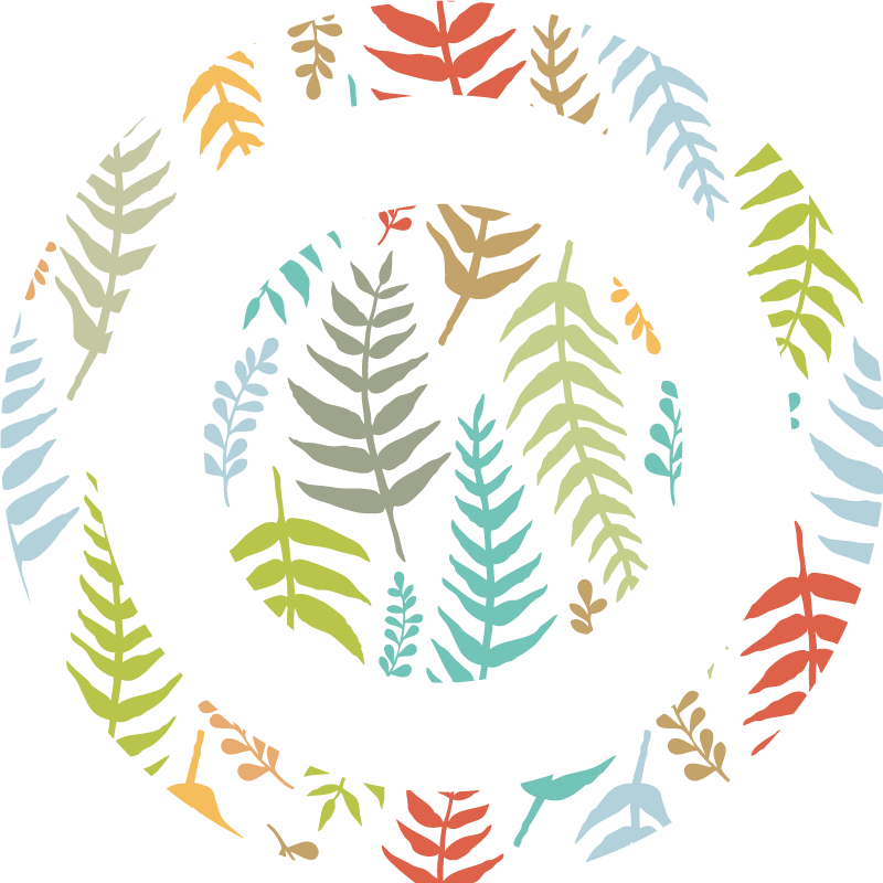 Tapete vinílico natureza desenho de folhagem branca - TenStickers