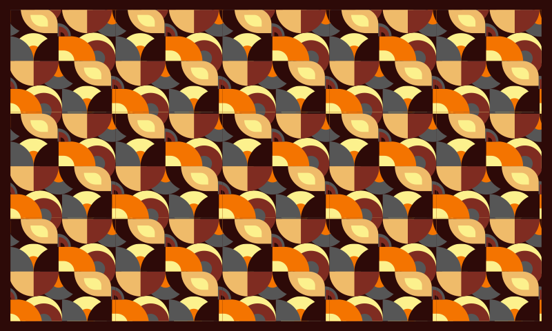 Tapete vintage com formas geométricas pop dos anos 70 - TenStickers