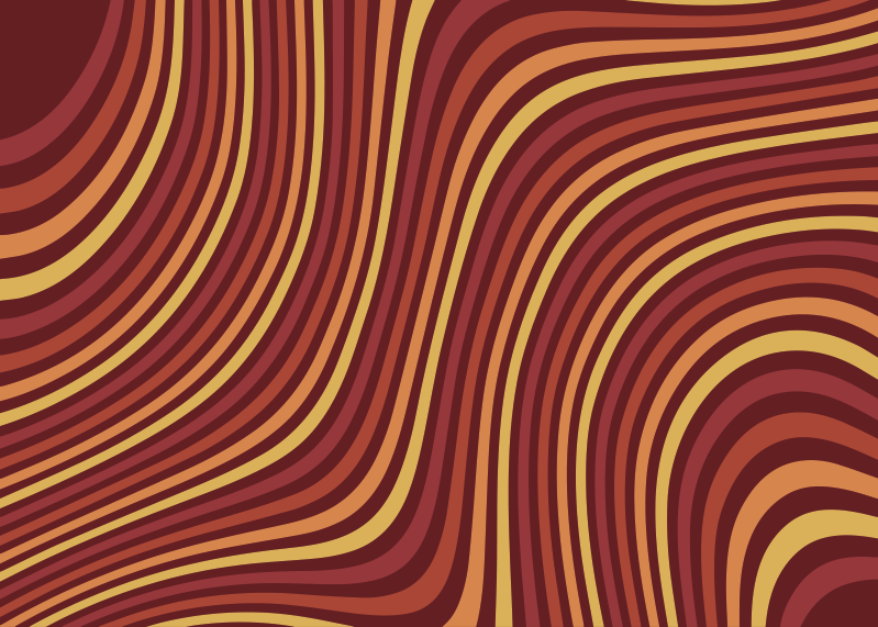 Tapete vinílico vintage fluxo de cores retrô ondulado - TenStickers