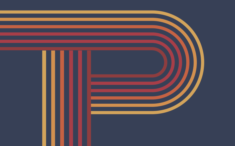 Tapete vinílico geométricas sobreposição de linhas coloridas - TenStickers