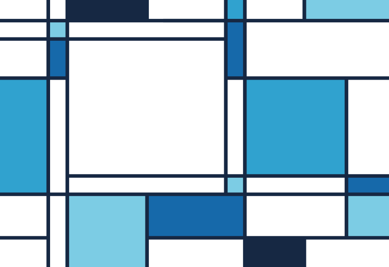 Tapete vinílico moderno motivo geométrico azul - TenStickers