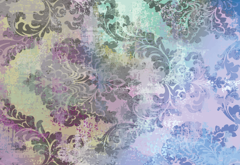 Tapete vinílico flores e plantas design artístico boêmio - TenStickers