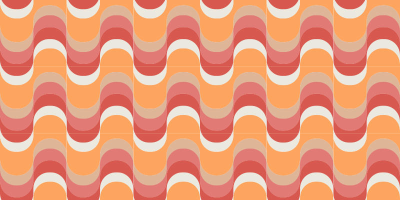 Tapete vinílico vintage motivo de onda vibrante - TenStickers