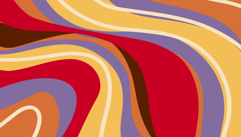 Tapete vintage com padrão vintage dos anos 70 - TenStickers