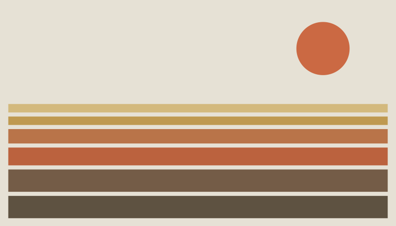 Tapete vinílico quarto padrão de listras do pôr do sol - TenStickers