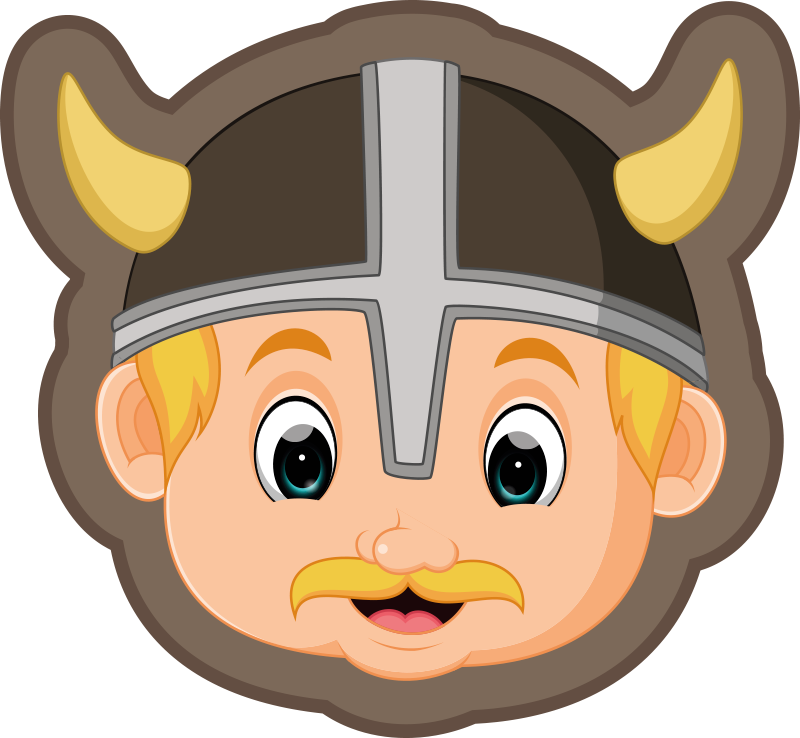 Tapete vinílico criança personagem viking loiro - TenStickers