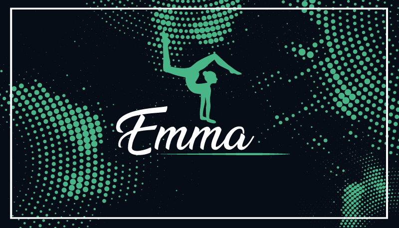 Tapete vinílico quarto ginástica com nome - TenStickers