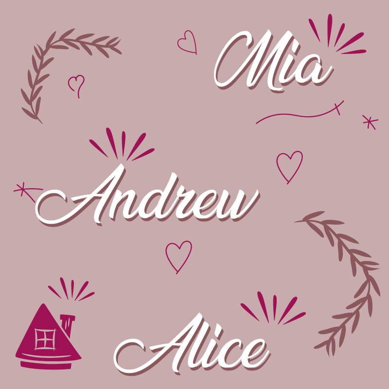 Tapete personalizado para membros da família - TenStickers