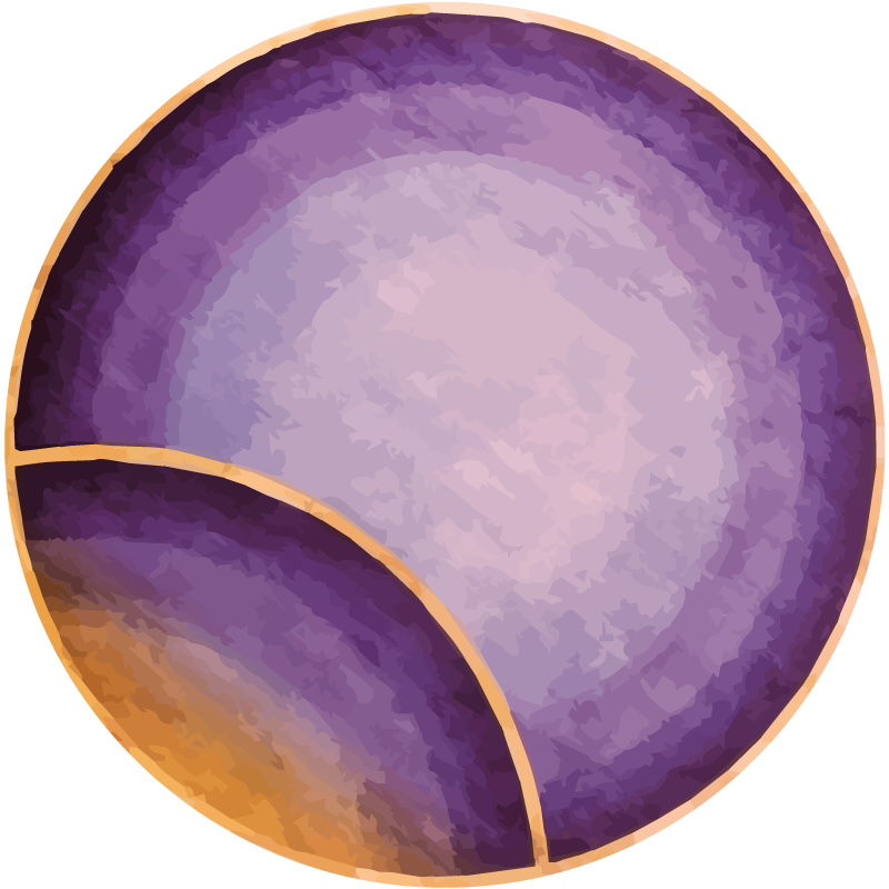 Tapete vinílico roxo orbes de gradiente - TenStickers