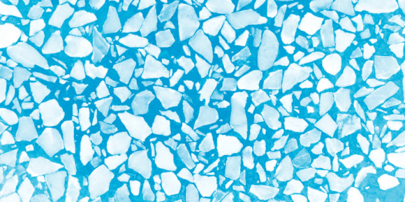 Tapete azul aquarela com textura de terrazzo - TenStickers