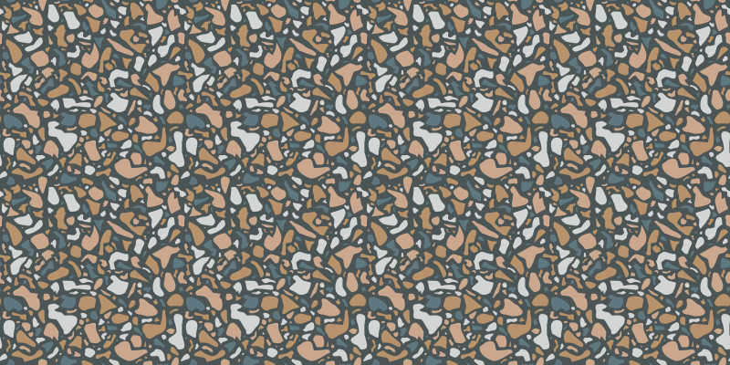 Tapete de textura terrazzo marrom e azul - TenStickers