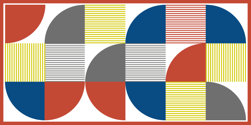 Tapete vinílico geométricas figuras abstratas vibrantes - TenStickers