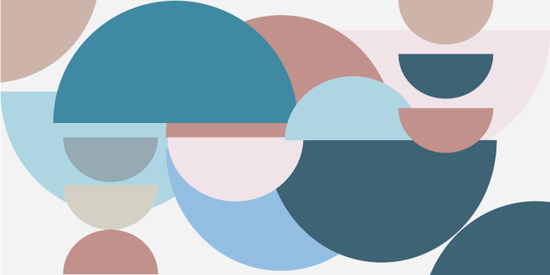 Sóbrio cercles azuis nórdicos tapete de vinil nórdico - TenStickers