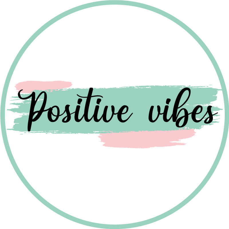 Tapete vinílico frases e textos vibrações positivas - TenStickers