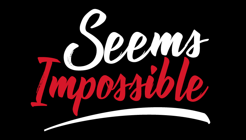 Tapete vinílico frases e textos parece impossível - TenStickers