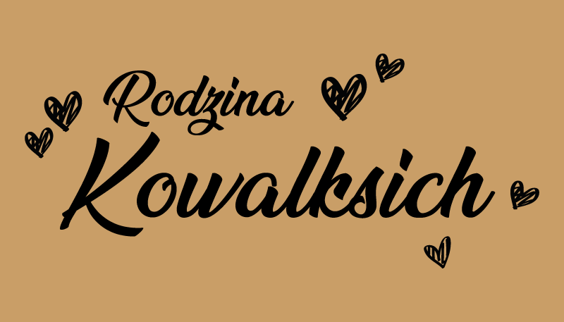 Nome da família no hall de entrada preto - TenStickers