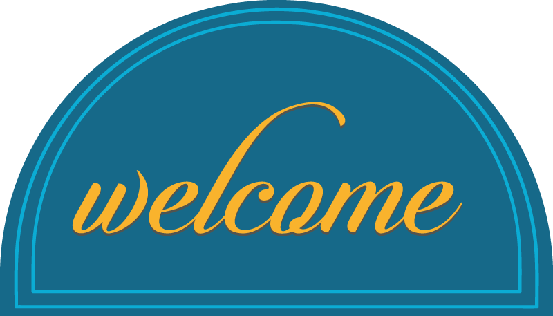 Tapete de boas-vindas com formato especial ladrilhos de entrada - TenStickers