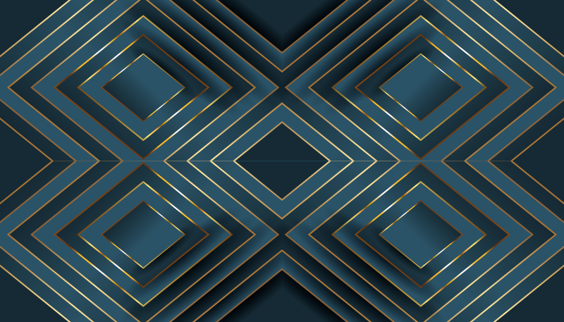 Mosaico azul com tapete de vinil estampado - TenStickers