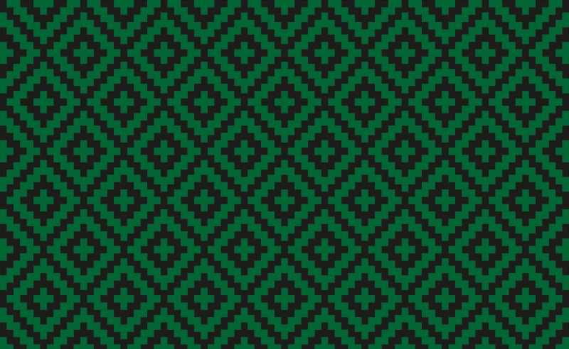 Tapete vinílico cozinha padrão de diamante verde - TenStickers