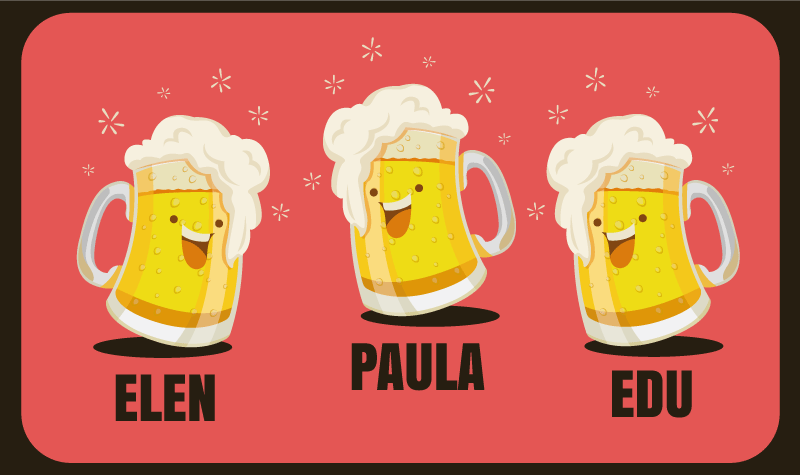 Cervejas tapete de vinil personalizado - TenStickers