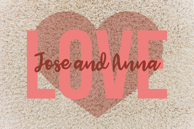 Amor com tapete personalizado de coração - TenStickers