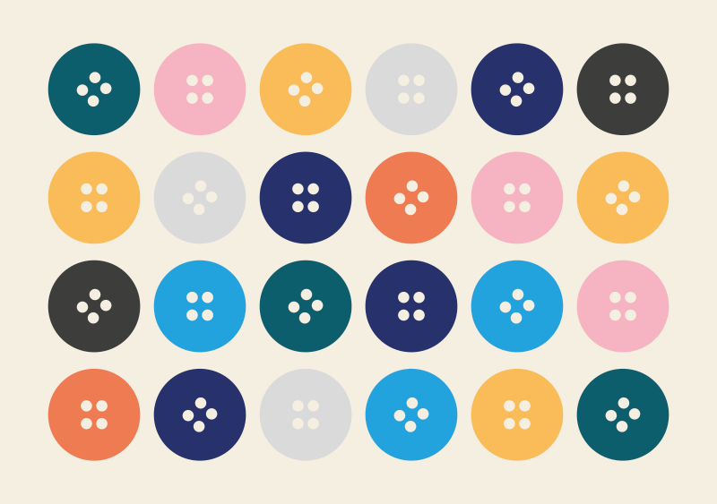 Tapete de jogo de bebê com botões coloridos - TenStickers