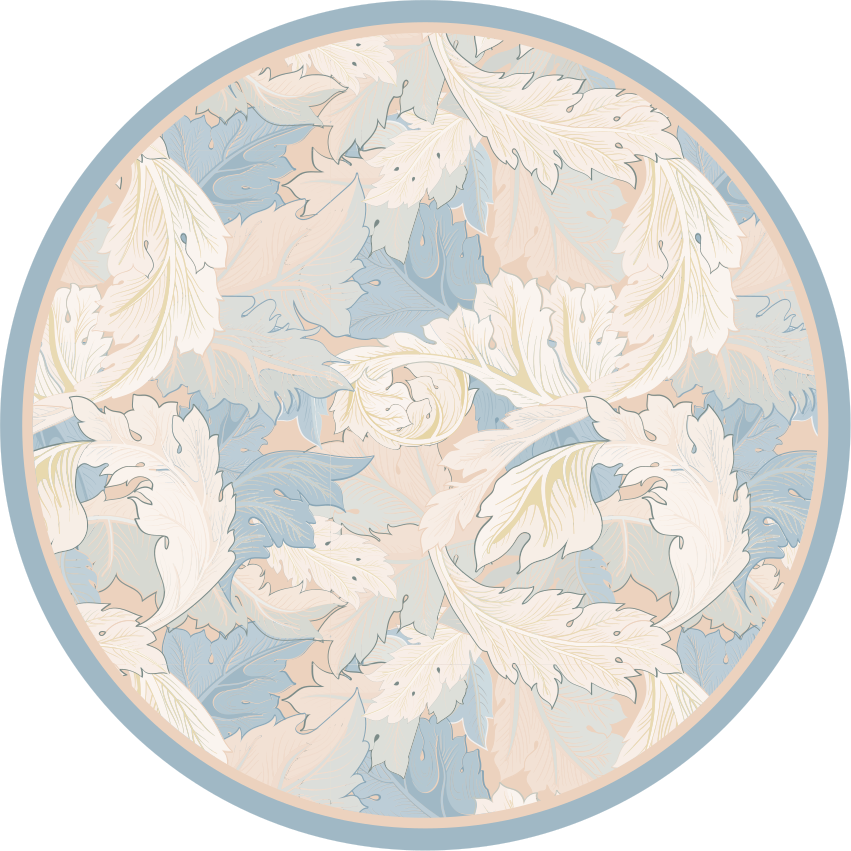 Tapete vinílico flores e plantas padrão de folha macia - TenStickers