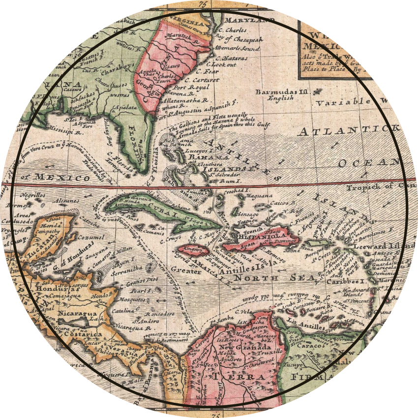 Mapa do mundo vintage tapete vintage caribenho - TenStickers