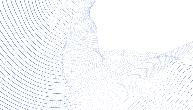 Tapete moderno de linhas onduladas azuis elegantes - TenStickers