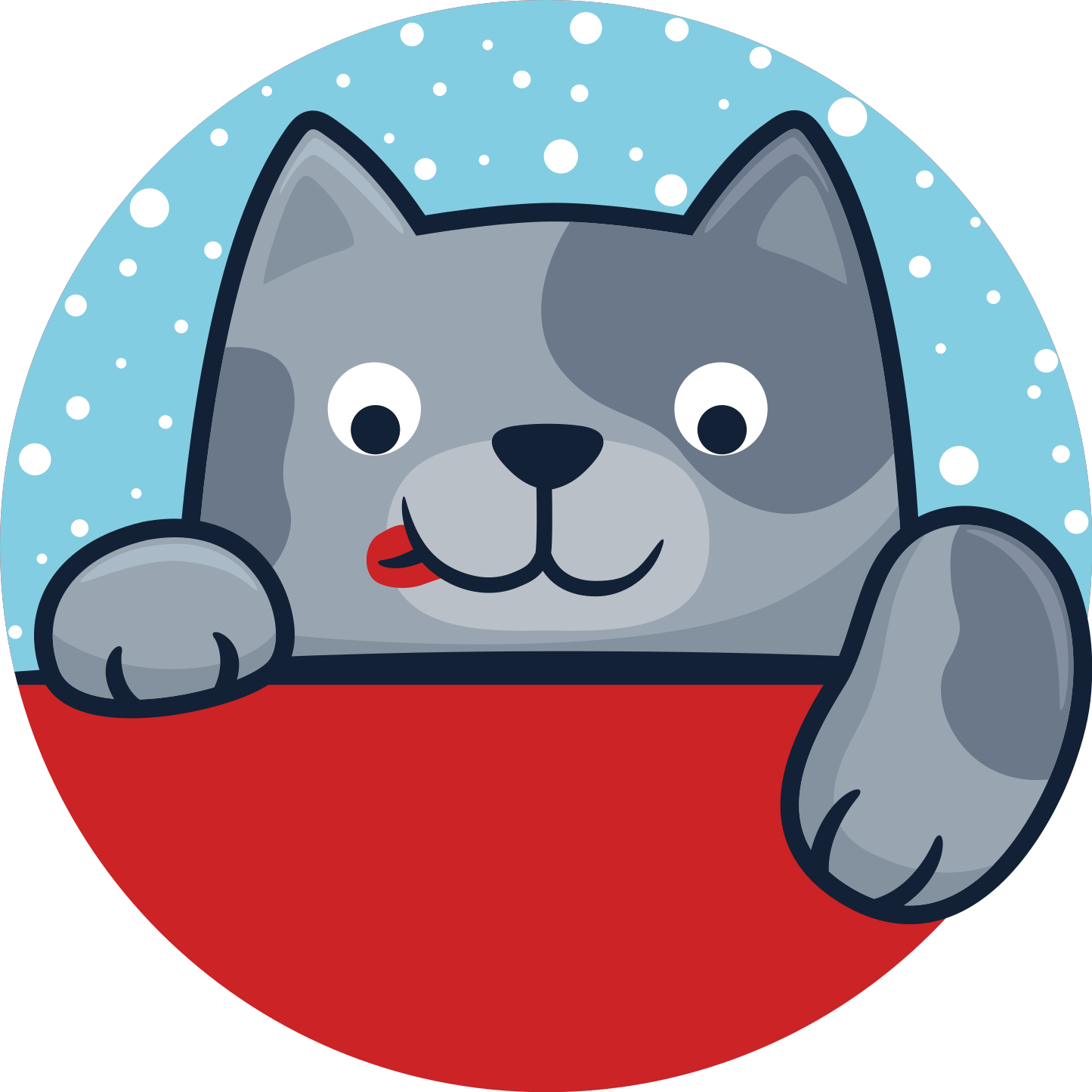 Gato com a língua para fora da boca tapete animal - TenStickers