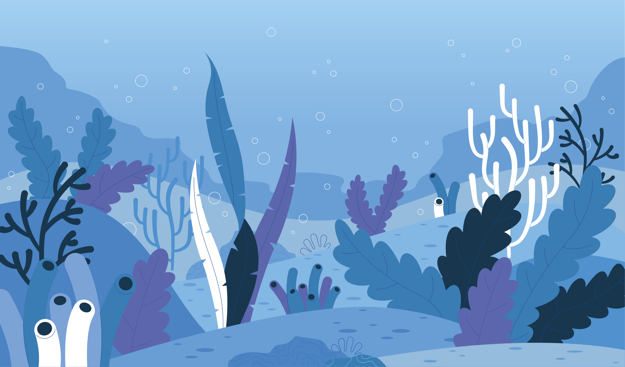 Tapete vinílico natureza paisagem subaquática - TenStickers