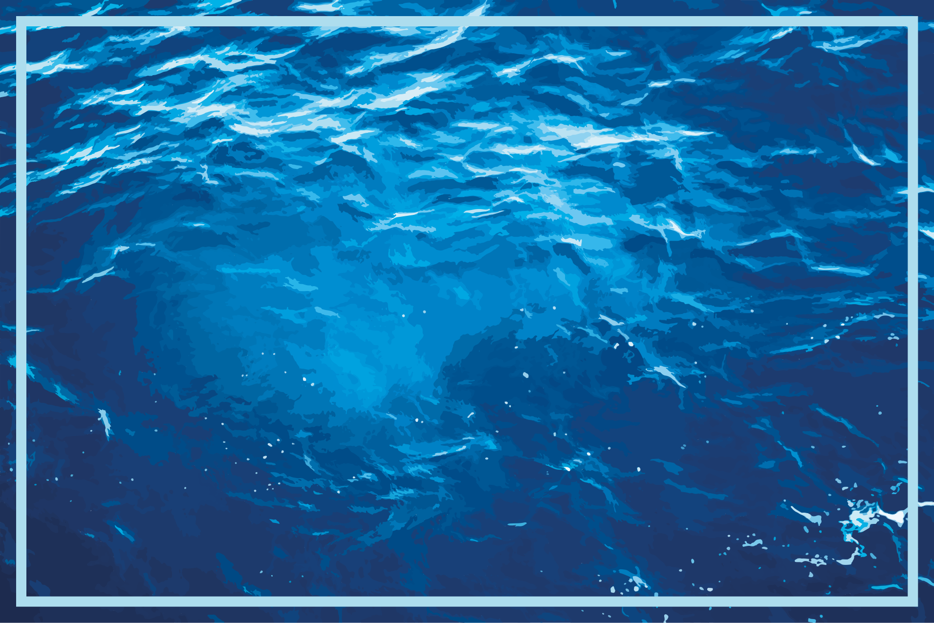 Oceano profundo subaquático tapete de vinil - TenStickers