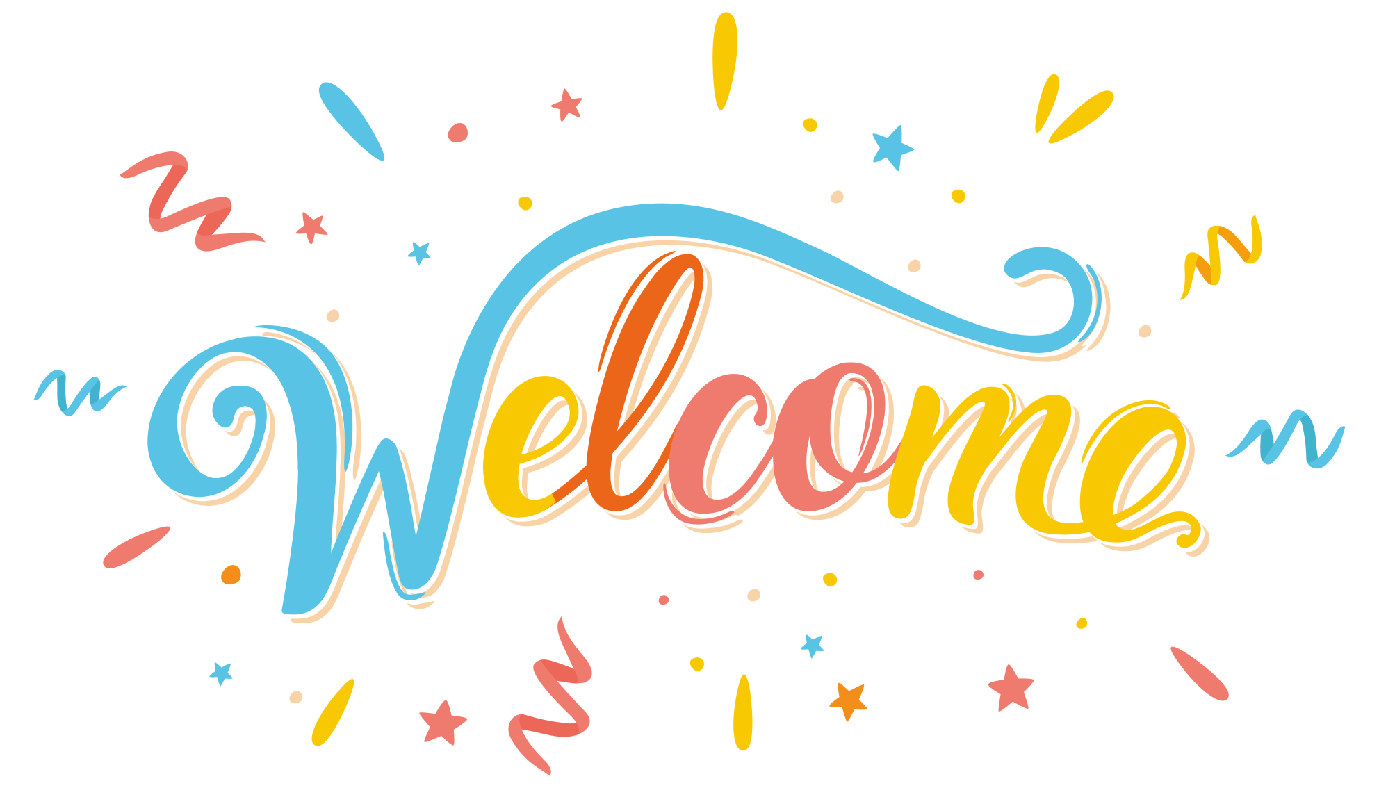 Colorido hall de entrada de composição de boas-vindas - TenStickers