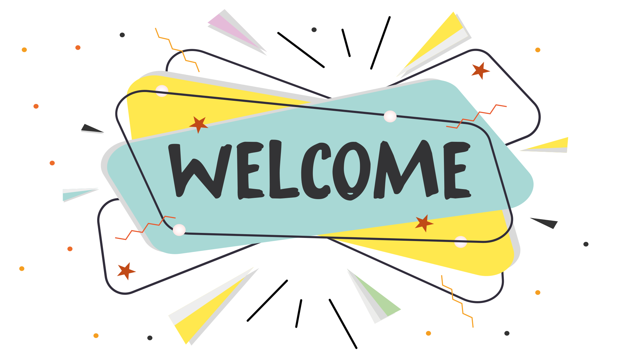 Tapete vinílico hall de entrada resumo bem-vindo - TenStickers