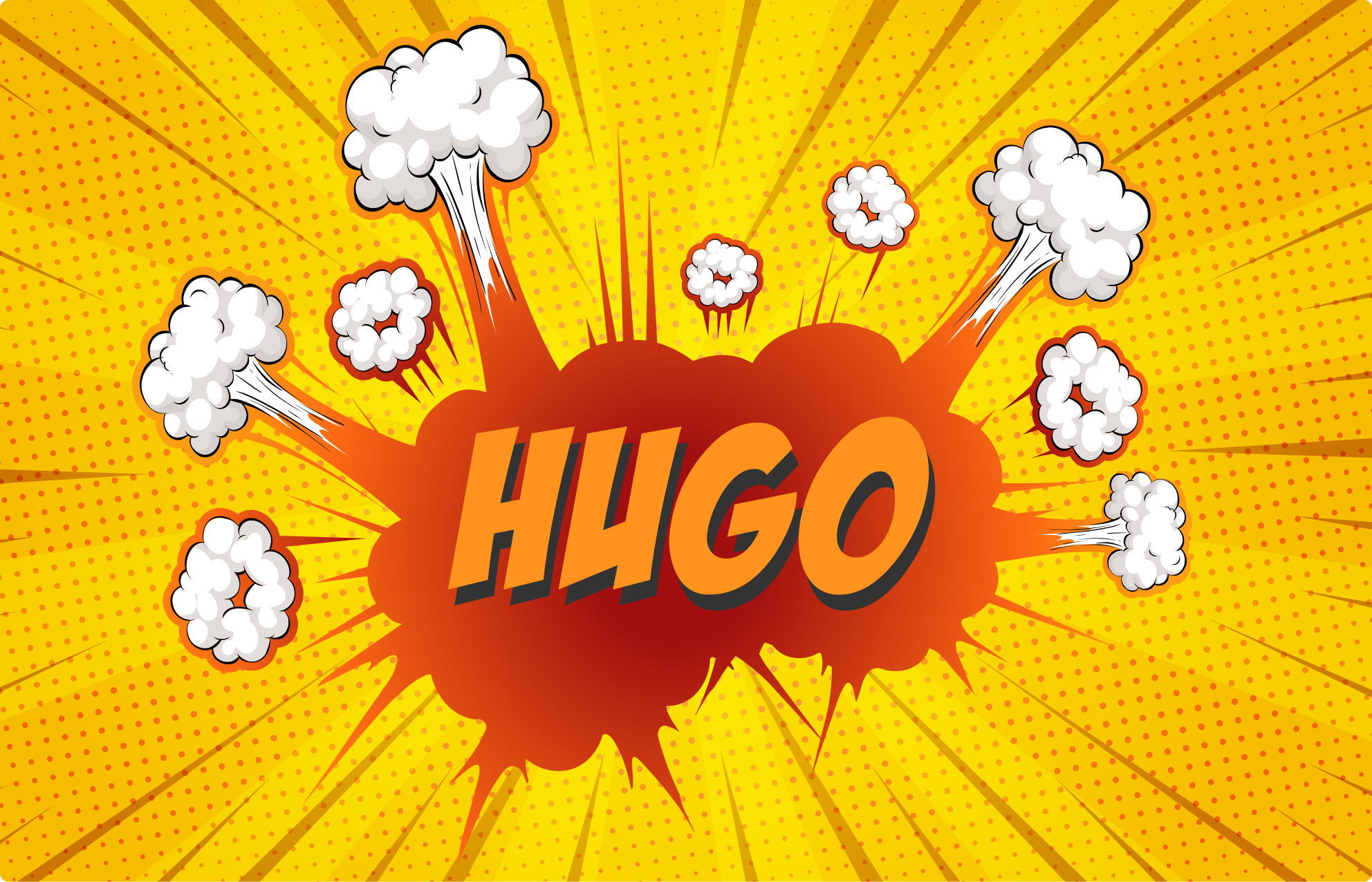 Tapete vinílico com nome explosão de quadrinhos - TenStickers