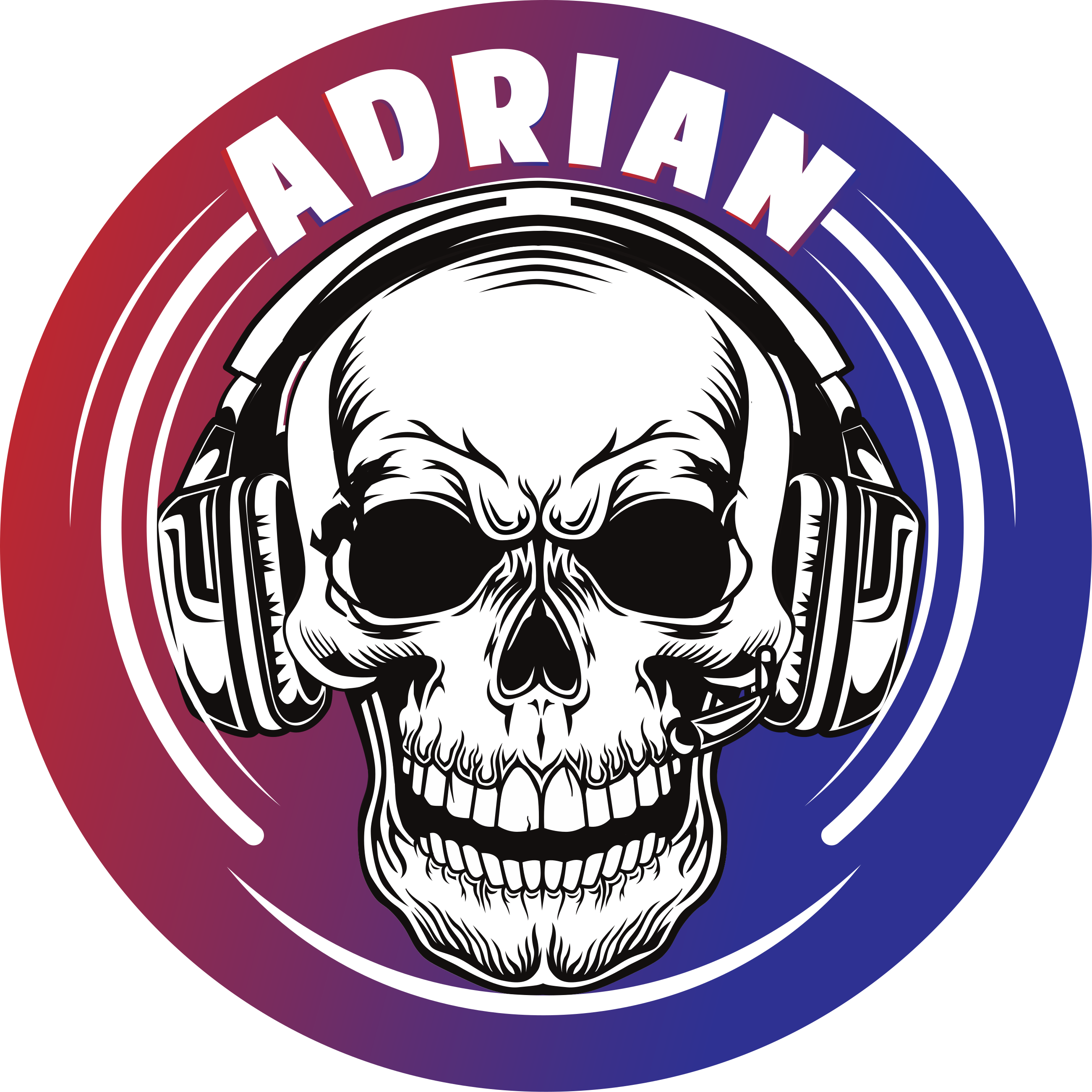 Tapete de quarto de máscara de crânio de videogame - TenStickers