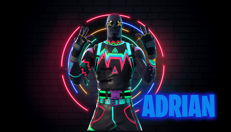 Tapete vinílico com nome exibição de caracteres de neon - TenStickers