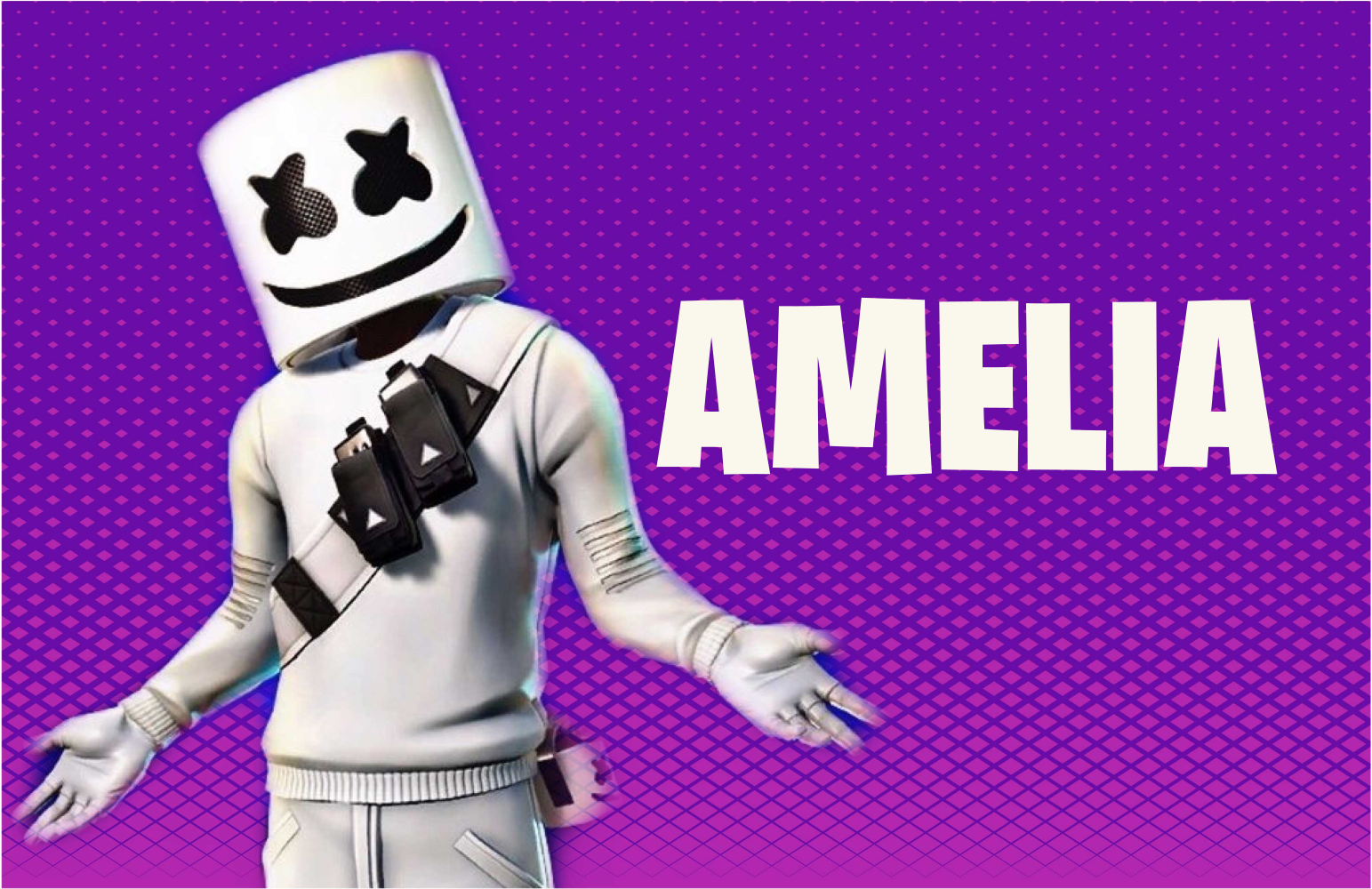 Tapete vinílico juvenil figura de dj com nome - TenStickers