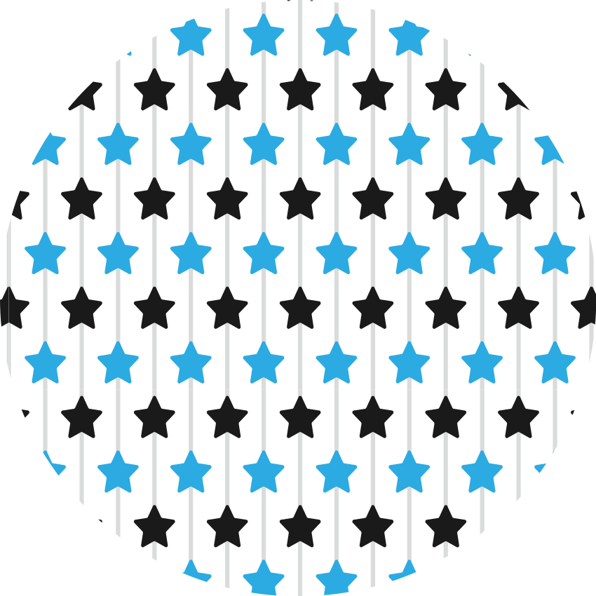 Tapete vinílico estrelas tons de azul ousados - TenStickers