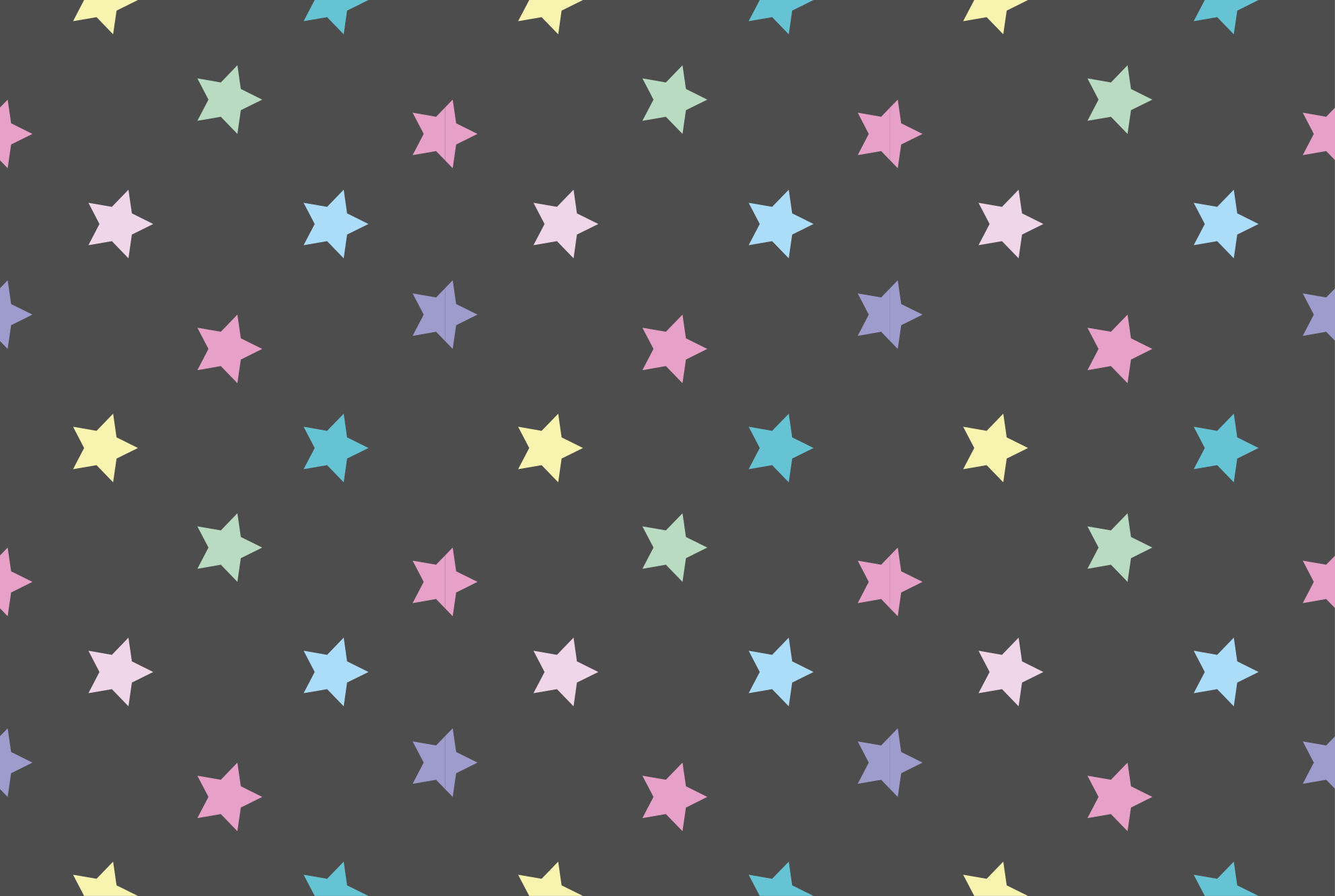 Estrelas coloridas em um tapete de fundo cinza - TenStickers