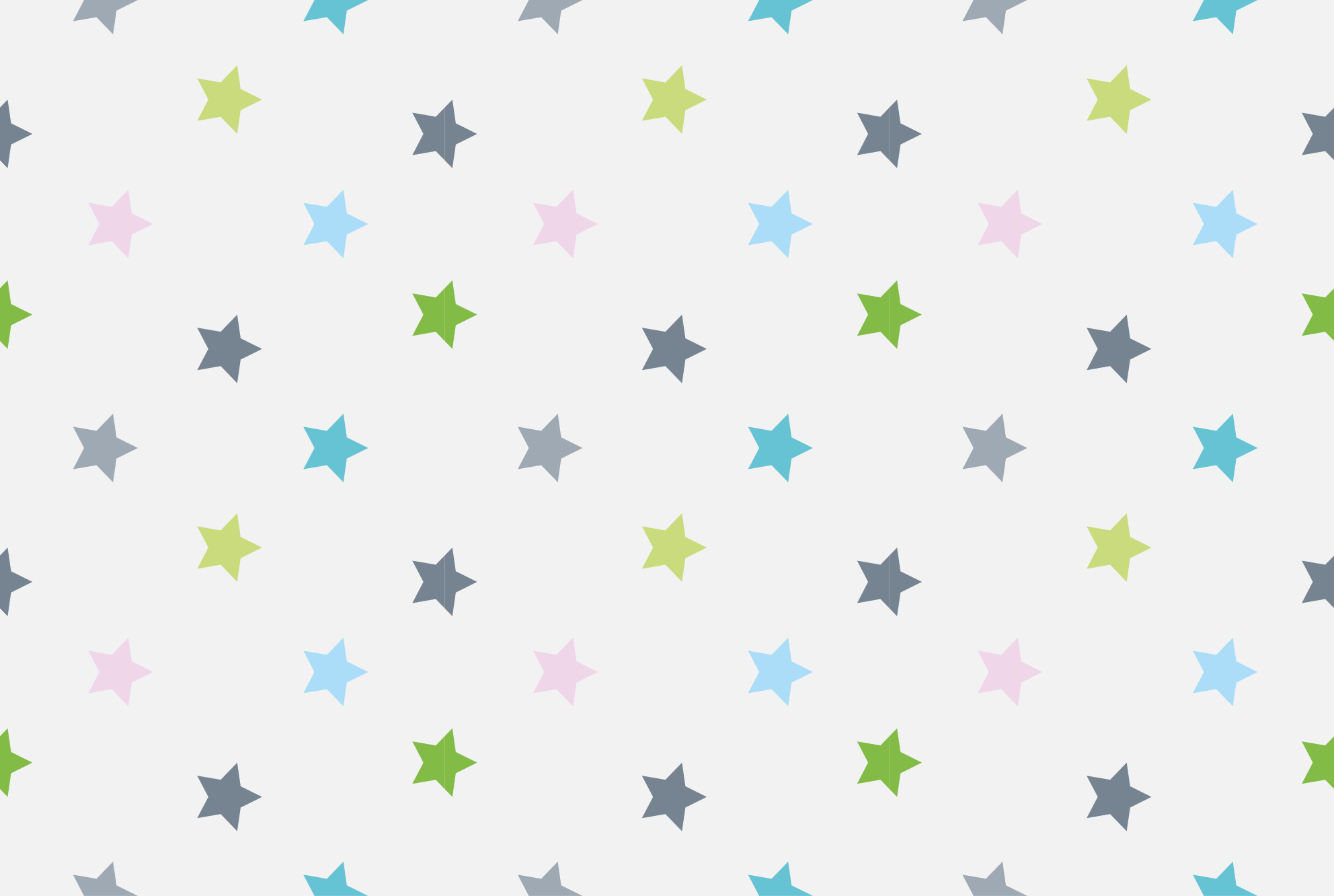 Tapete vinílico estrelas cores minimalistas - TenStickers