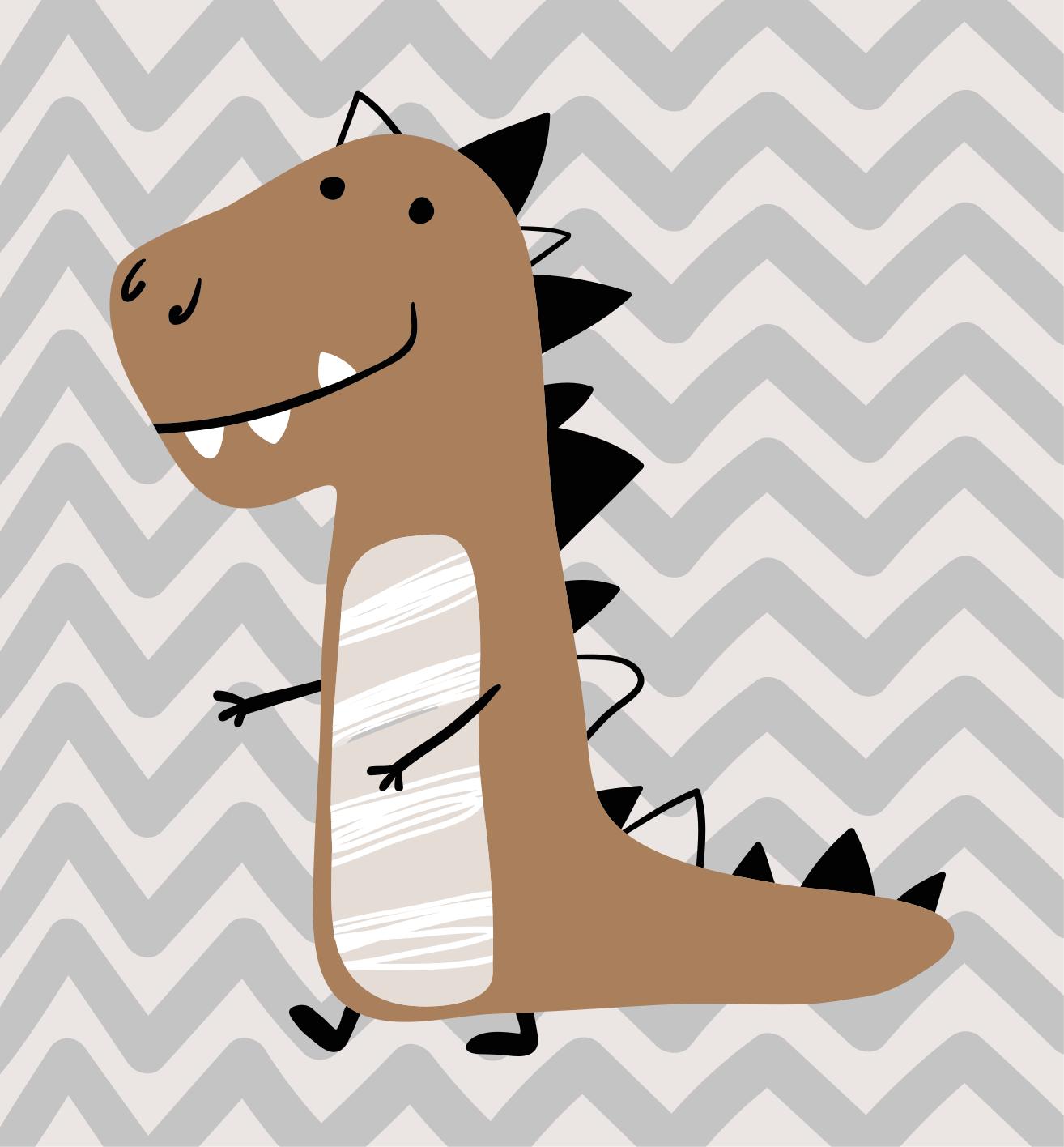 Dinossauro com dentes tapete animal - TenStickers
