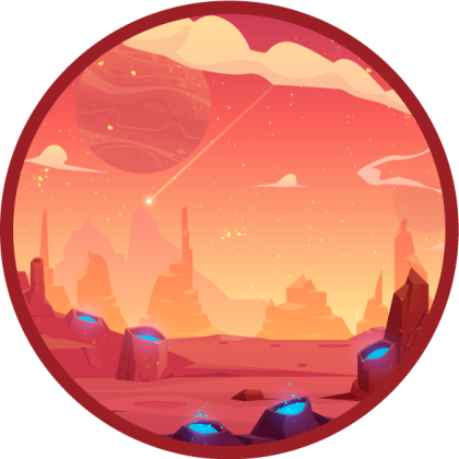 Tapete vinílico estrelas cena de deserto cósmico - TenStickers