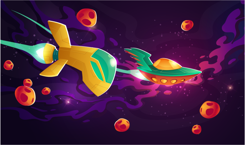 Tapete vinílico criança conceito de jornada cósmica - TenStickers