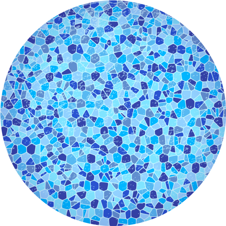 Pequenos pedaços de piso de mosaico azul para banheiro - TenStickers