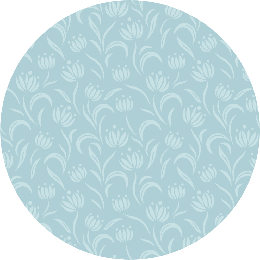 Piso de casa de banhode textura floral azul - TenStickers