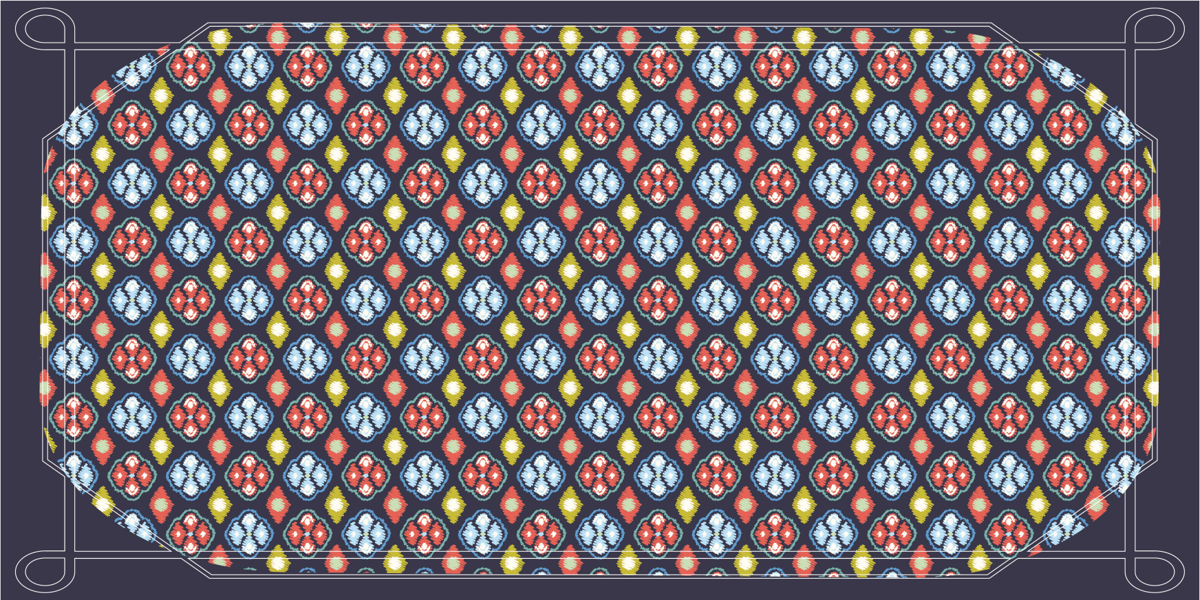 Tapete vinílico hall de entrada composição mosaico colorido - TenStickers